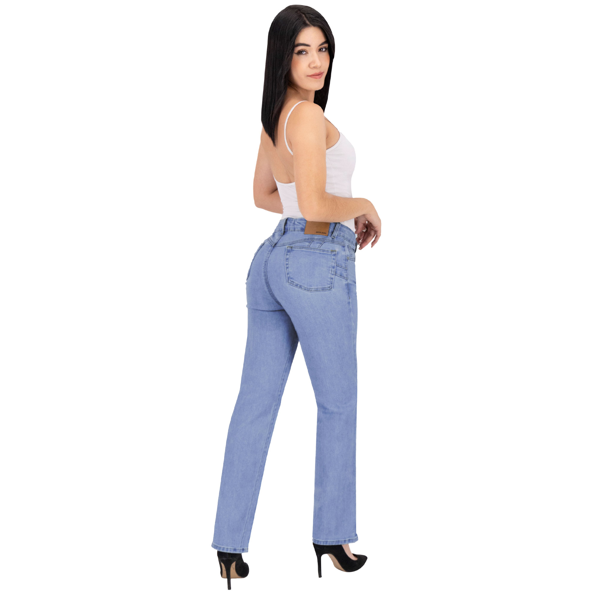 Foto 5 pulgar | Pantalón Recto Britos Jeans Mujer Mezclilla Azul 025710