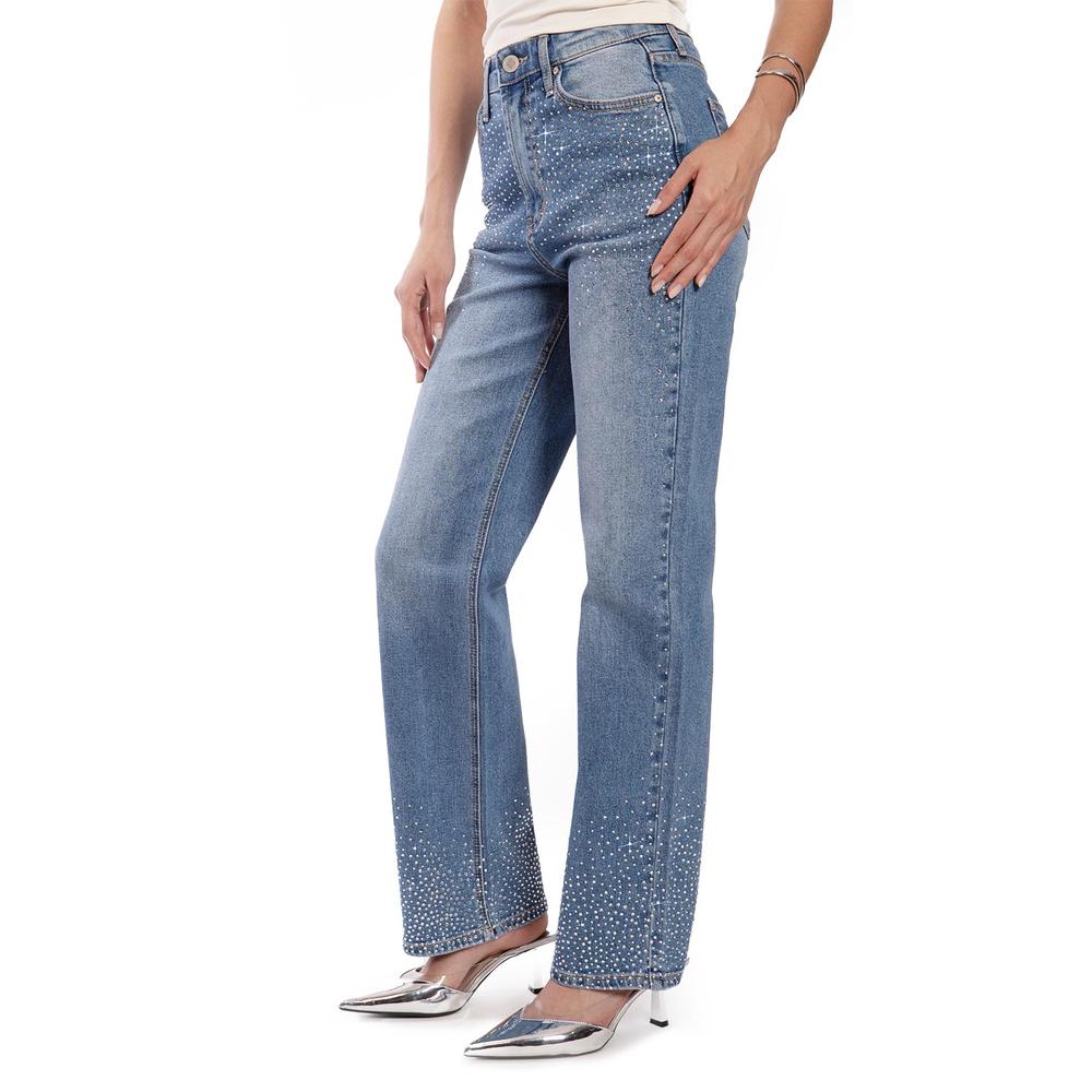 Foto 5 pulgar | Jeans Con Pedrería Roman Fashion /juvenil  7118 (mezclilla Medio) Azul