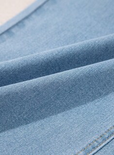 Foto 5 | Jeans Astylish Para Mujer Cintura Alta Pierna Ancha Vaqueros Azul Beau - Venta Internacional.