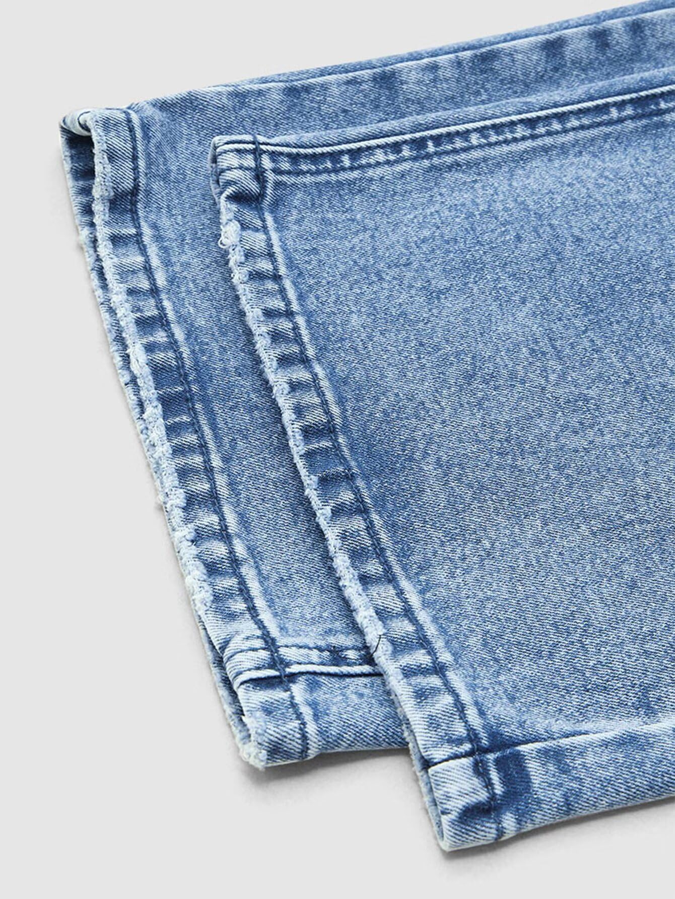 Foto 7 pulgar | Pantalones Vaqueros Con Diseño De Flamencos De Pierna Ancha Para Mujer  Cintura Media  Punto Holgado - Venta Interna