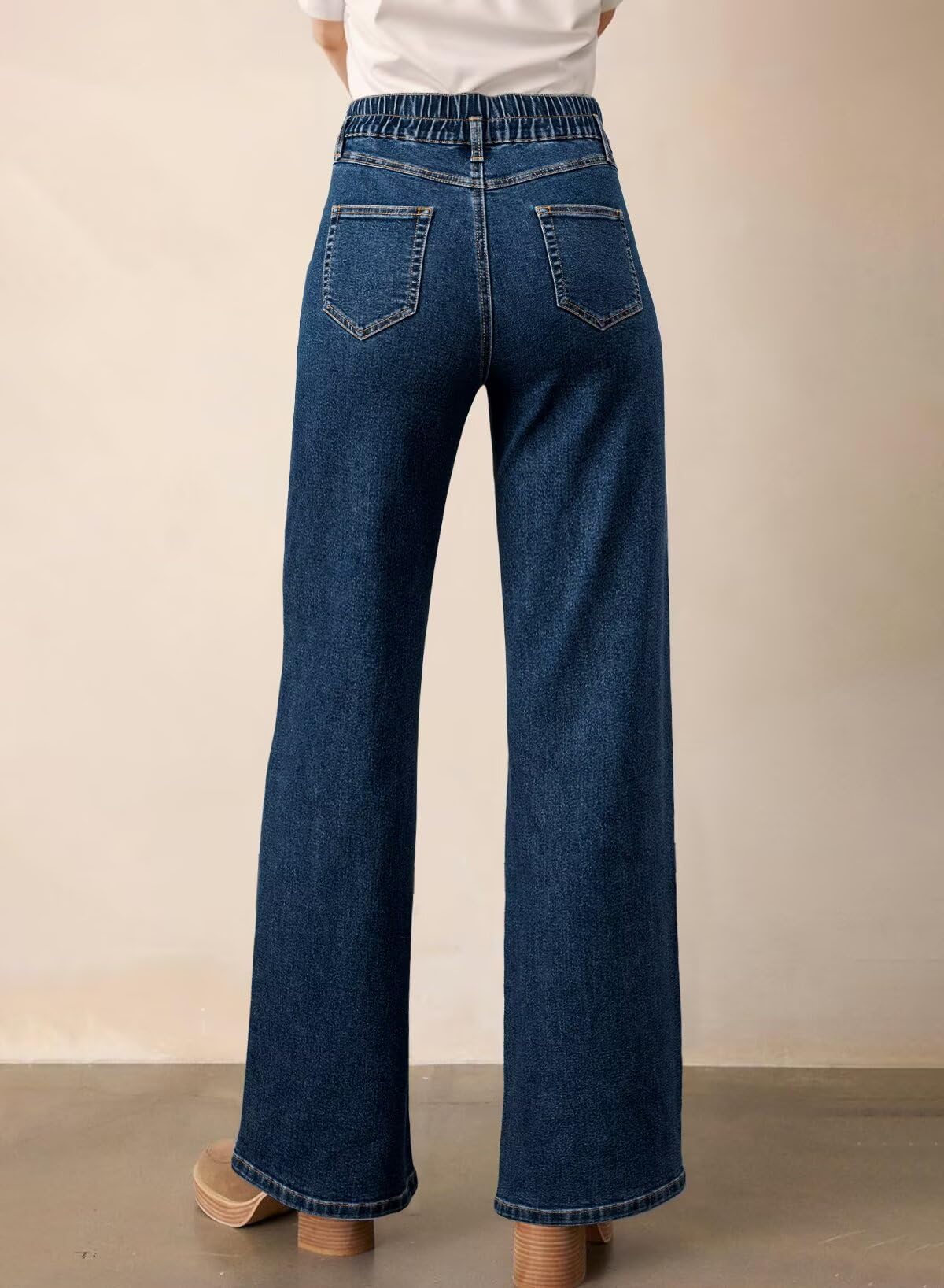 Foto 3 pulgar | Jeans Astylish Para Mujer  Cintura Alta  Pierna Ancha  Talla 18 - Venta Internacional.