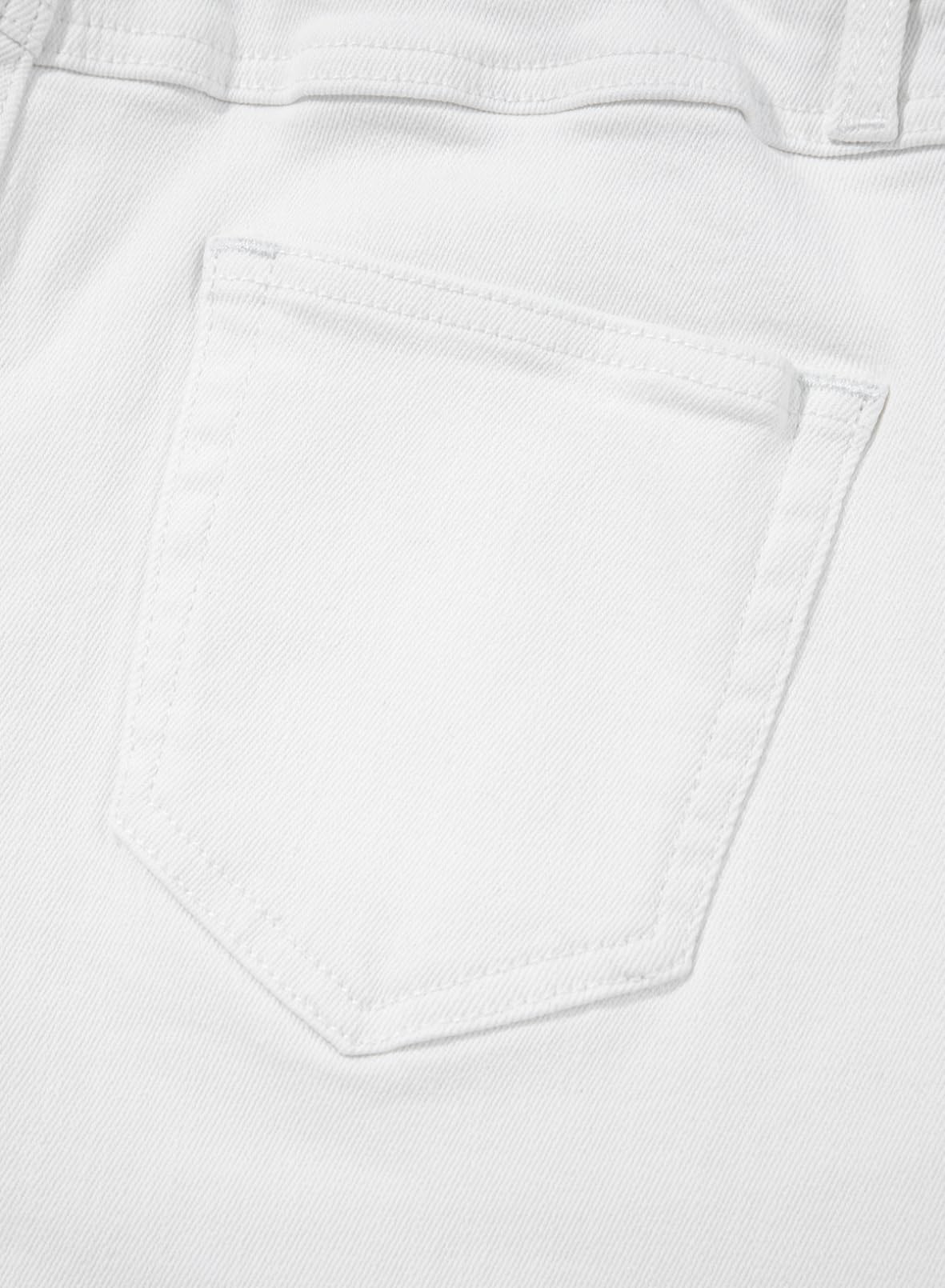 Foto 8 pulgar | Jeans Astylish Para Mujer  Cintura Alta  Pierna Ancha  Mezclilla Blanca - Venta Internacional.