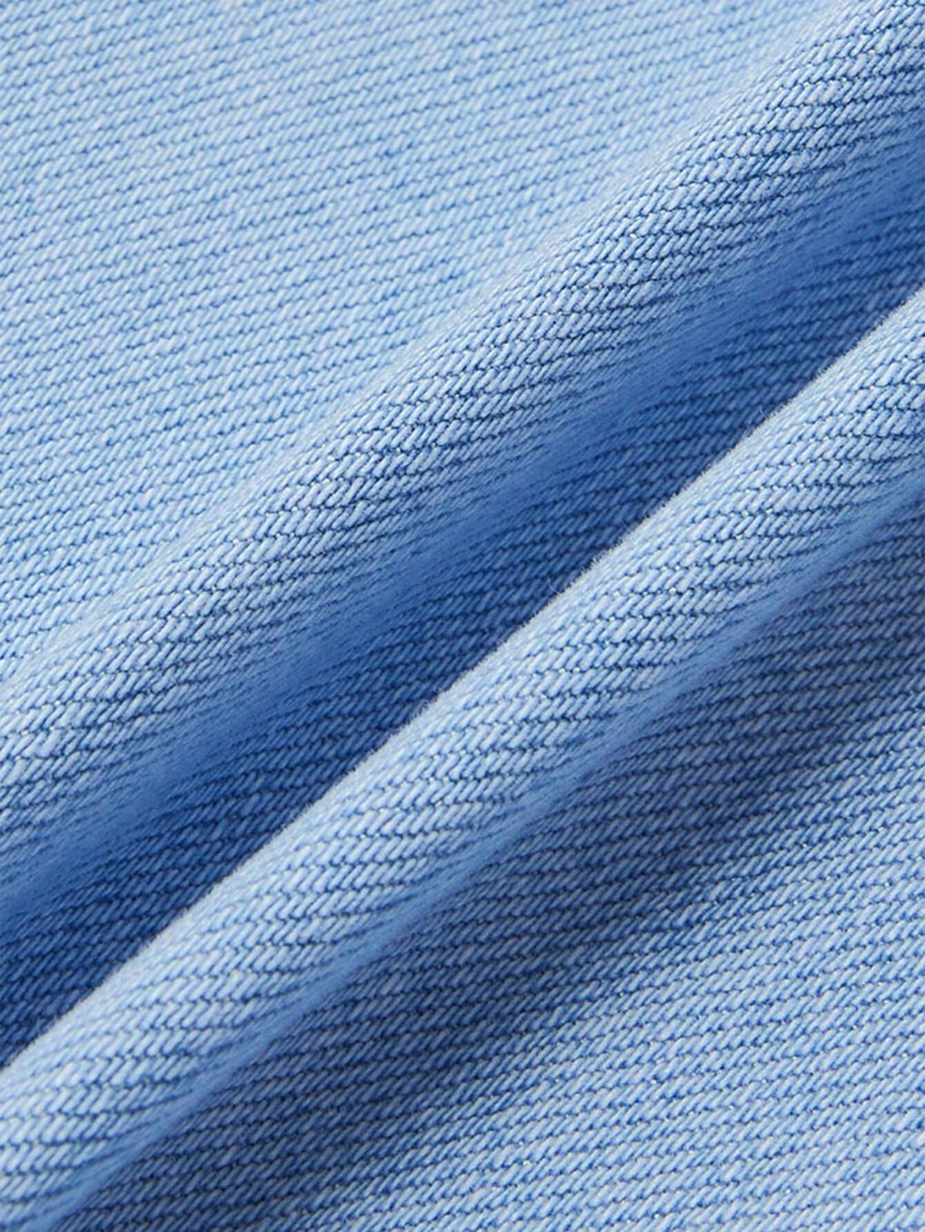 Foto 5 | Vaqueros Flamingals De Pierna Recta Para Mujer  Cintura Media  Azul Claro - Venta Internacional.