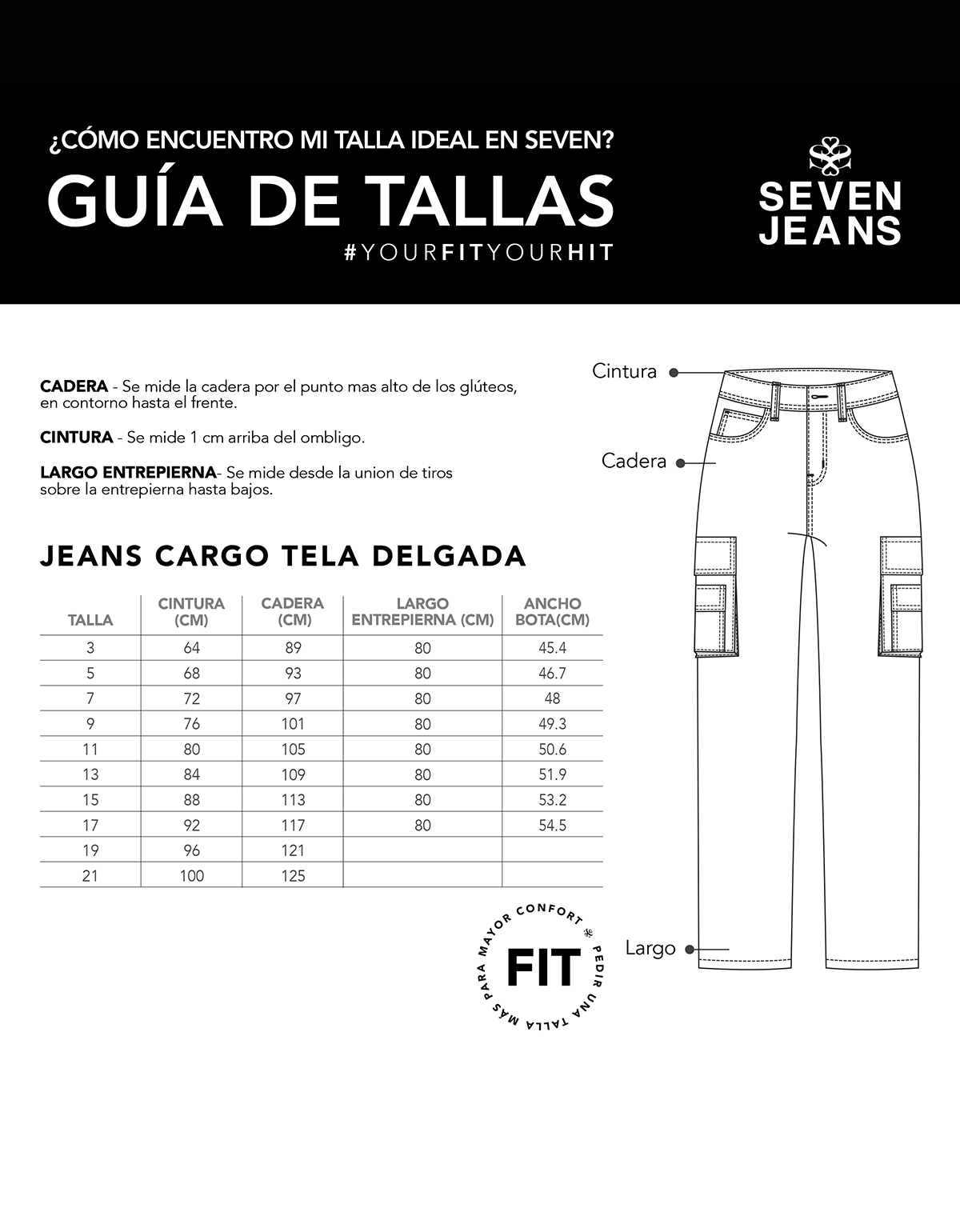 Foto 7 pulgar | Jeans Mujer Cargo Recto Cintura Alta Push Up 0082acwa Seven Jeans