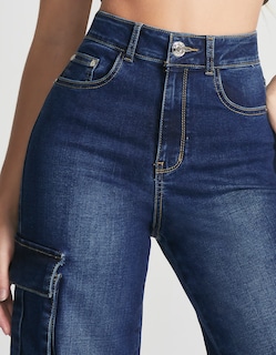 Foto 3 | Jeans Mujer Cargo Recto Cintura Super Alta 0092stob Seven Jeans