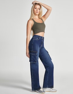 Foto 6 | Jeans Mujer Cargo Recto Cintura Super Alta 0092stob Seven Jeans