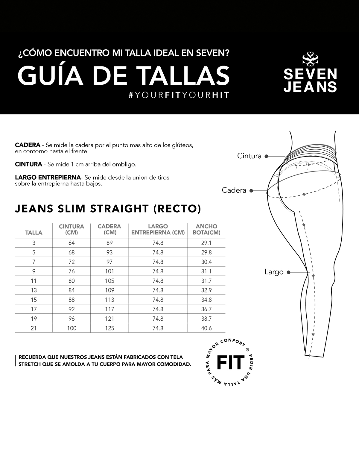 Foto 7 | Jeans Mujer Recto Cintura Super Alta 0075indi Seven Jeans