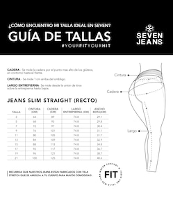Foto 7 | Jeans Mujer Recto Cintura Super Alta 0075indi Seven Jeans
