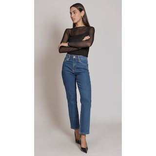 Foto 1 | Pantalón Straight Mujer Balam Bl7206 Azul Oscuro