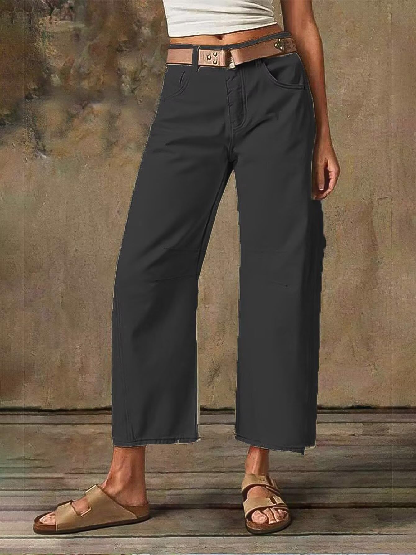 Foto 3 pulgar | Jeans Flamingals Para Mujer  Cintura Media  Corte Recto  Talla M - Venta Internacional.