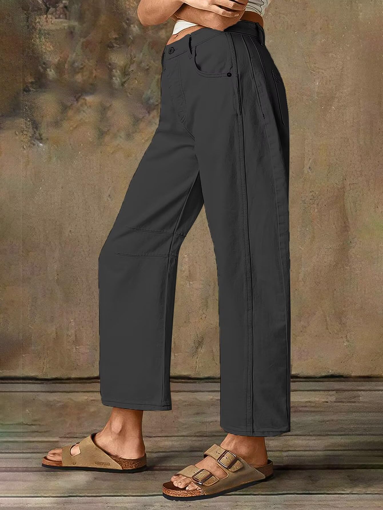 Foto 5 pulgar | Jeans Flamingals Para Mujer  Cintura Media  Corte Recto  Talla M - Venta Internacional.