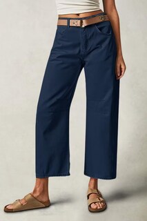 Foto 2 | Jeans Flamingals Para Mujer Cintura Media Pierna Recta Color Azul Marino - Venta Internacional.