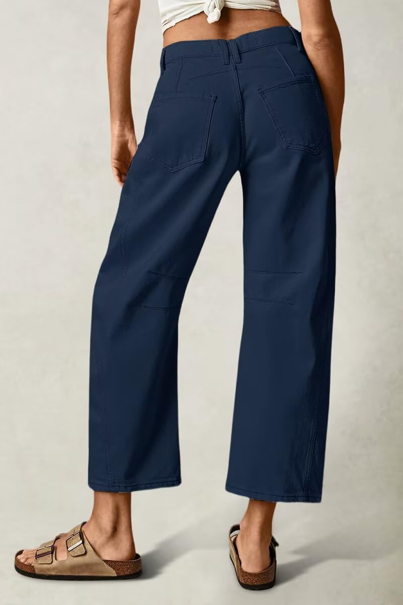 Foto 5 pulgar | Jeans Flamingals Para Mujer  Cintura Media  Pierna Recta  Color Azul Marino - Venta Internacional.