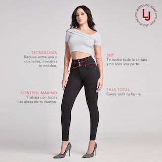 Foto 6 | Jeans Mezclilla Mujer Pantalon Lipojeans Super Skinny Colombiano Push Up Seven Jeans