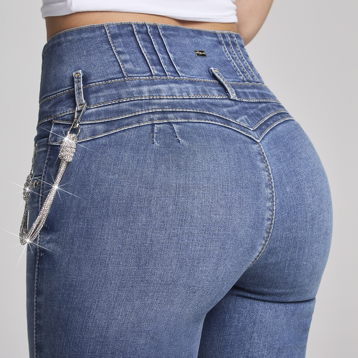 Foto 4 pulgar | Jeans Mezclilla Mujer Super Skinny Colombiano Push Up Buenissima Seven Jeans