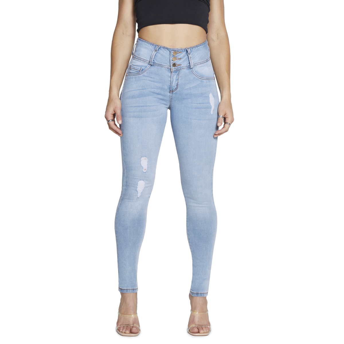 Jeans Mezclilla Mujer Super Skinny Colombiano Push Up Buenissima Seven Jeans