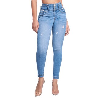 Foto 1 | Jeans Mezclilla Mujer Super Skinny Colombiano Push Up Buenissima Seven Jeans