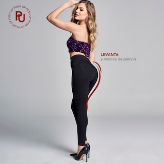 Foto 6 | Jeans Mezclilla Mujer Super Skinny Colombiano Push Up Seven Jeans
