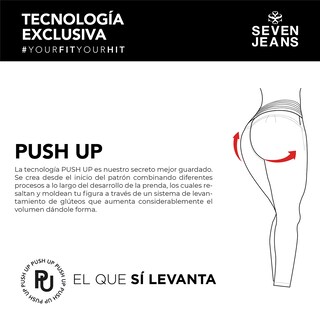 Foto 7 | Jeans Mezclilla Mujer Super Skinny Colombiano Push Up Seven Jeans