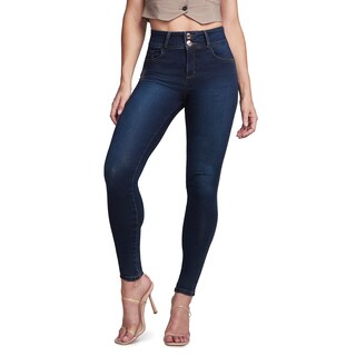 Foto 1 | Jeans Mezclilla Mujer Super Skinny Colombiano Push Up Seven Jeans