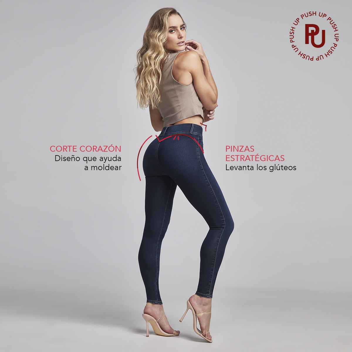 Foto 7 pulgar | Jeans Mezclilla Mujer Super Skinny Colombiano Push Up  Seven Jeans