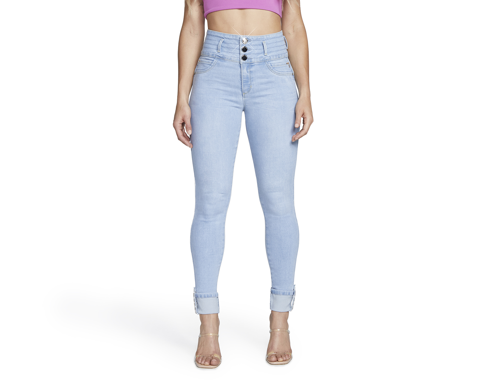 Foto 2 pulgar | Jeans Mezclilla Mujer Super Skinny Colombiano Push Up Buenissima Seven Jeans
