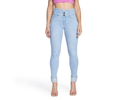Foto 1 | Jeans Mezclilla Mujer Super Skinny Colombiano Push Up Buenissima Seven Jeans