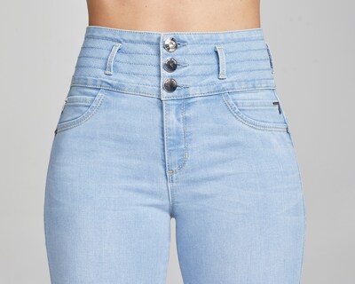 Foto 4 | Jeans Mezclilla Mujer Super Skinny Colombiano Push Up Buenissima Seven Jeans
