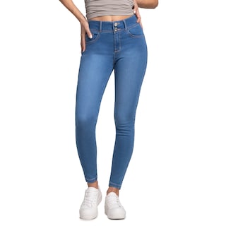 Foto 1 | Jeans Mezclilla Mujer Super Skinny Colombiano Push Up Seven Jeans