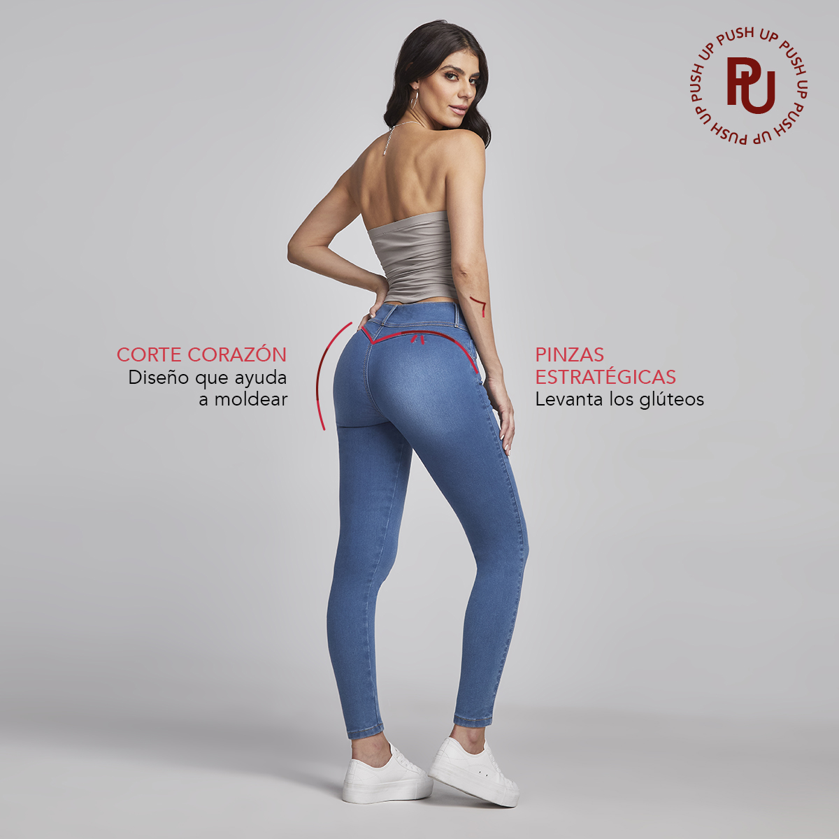 Foto 7 pulgar | Jeans Mezclilla Mujer Super Skinny Colombiano Push Up  Seven Jeans