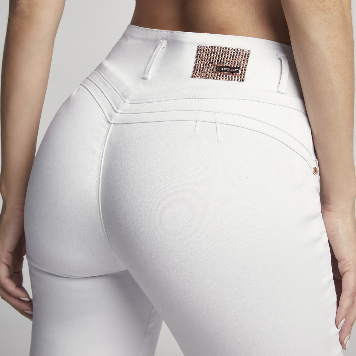Foto 5 pulgar | Jeans Mujer Pantalon  Super Skinny Cintura Alta Levanta Pompa Seven Jeans 6090blco