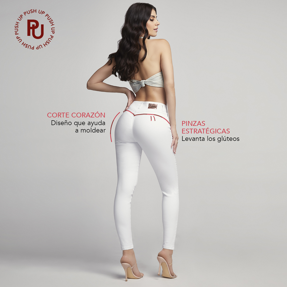 Foto 7 pulgar | Jeans Mujer Pantalon  Super Skinny Cintura Alta Levanta Pompa Seven Jeans 6090blco