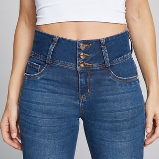 Foto 3 | Jeans Mujer Super Skinny Colombiano Push Up Buenissima Seven Jeans