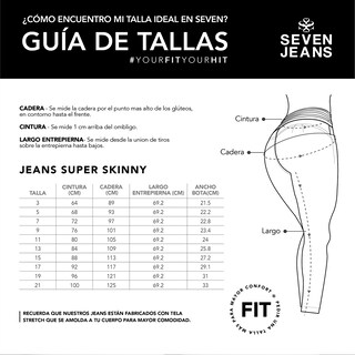 Foto 5 | Jeans Mujer Super Skinny Colombiano Push Up Buenissima Seven Jeans