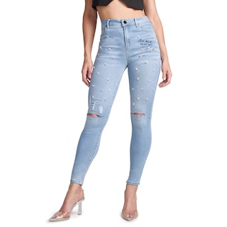 Foto 1 | Jeans Mujer Super Skinny Cintura Alta Stretch Seven Jeans