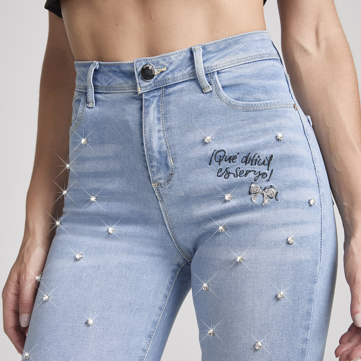 Foto 4 pulgar | Jeans Mujer Super Skinny  Cintura Alta Stretch Seven Jeans