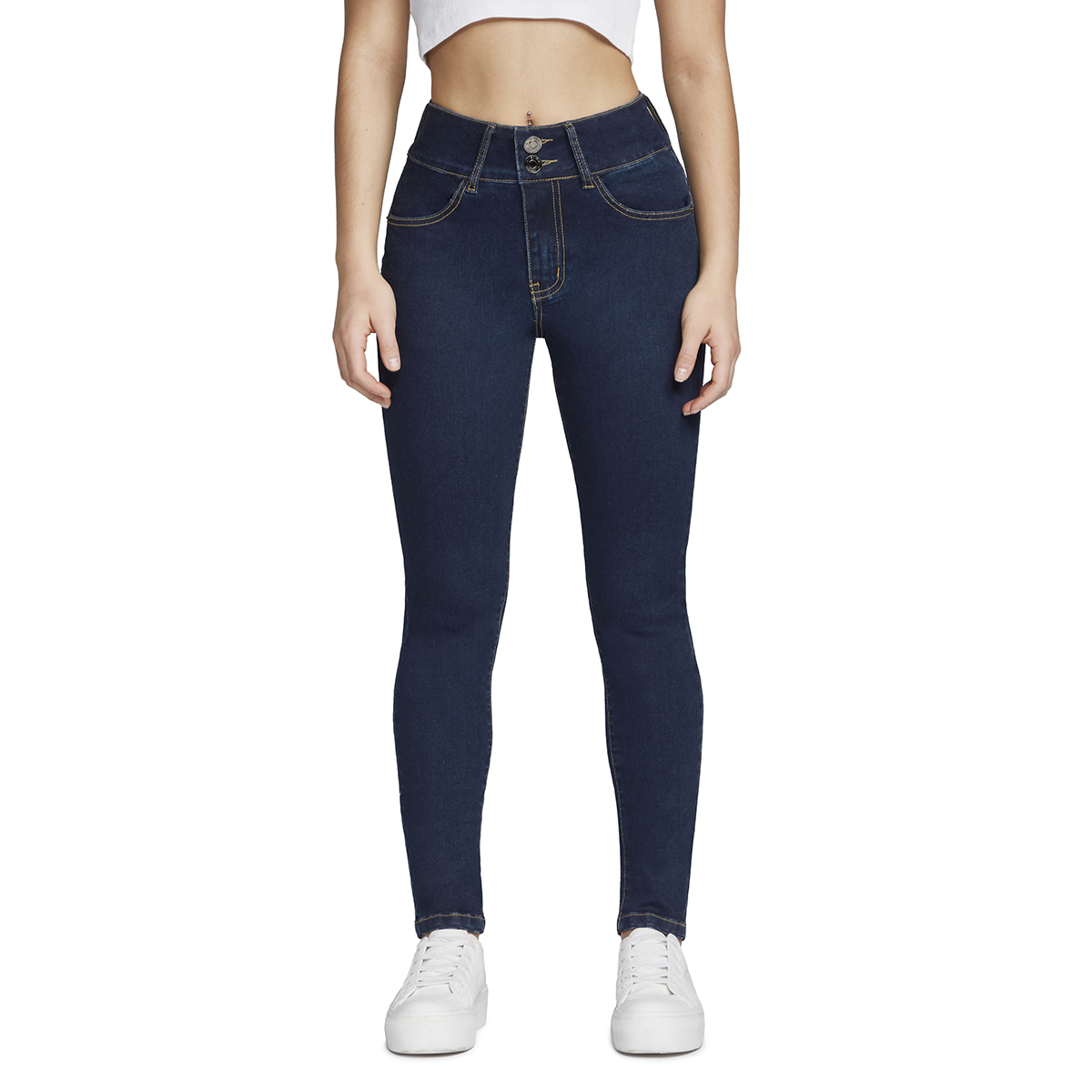 Foto 2 pulgar | Jeans Super Skinny Mujer Push Up Cintura Medio Seven Jeans 1170