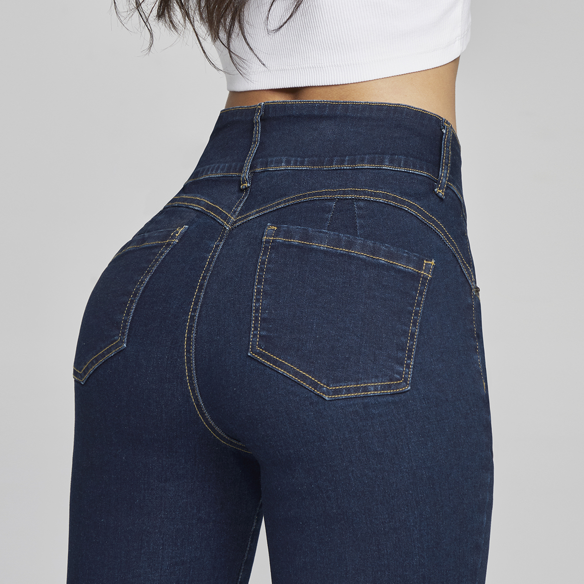 Foto 5 pulgar | Jeans Super Skinny Mujer Push Up Cintura Medio Seven Jeans 1170