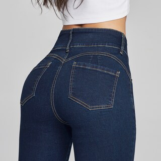 Foto 4 | Jeans Super Skinny Mujer Push Up Cintura Medio Seven Jeans 1170