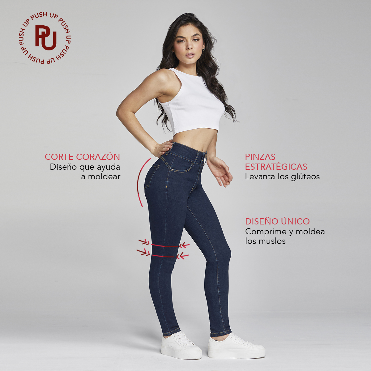 Foto 7 pulgar | Jeans Super Skinny Mujer Push Up Cintura Medio Seven Jeans 1170