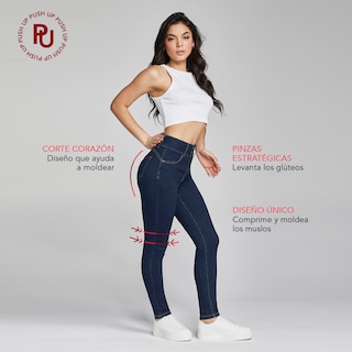 Foto 6 | Jeans Super Skinny Mujer Push Up Cintura Medio Seven Jeans 1170
