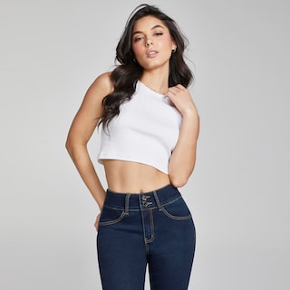 Foto 7 | Jeans Super Skinny Mujer Push Up Cintura Medio Seven Jeans 1170