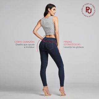 Foto 6 | Jeans Super Skinny Mujer Push Up Cintura Media Seven Jeans 1170indi
