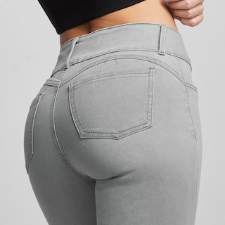 Foto 4 | Jeans Super Skinny Mujer Push Up Seven Jeans 1170gris