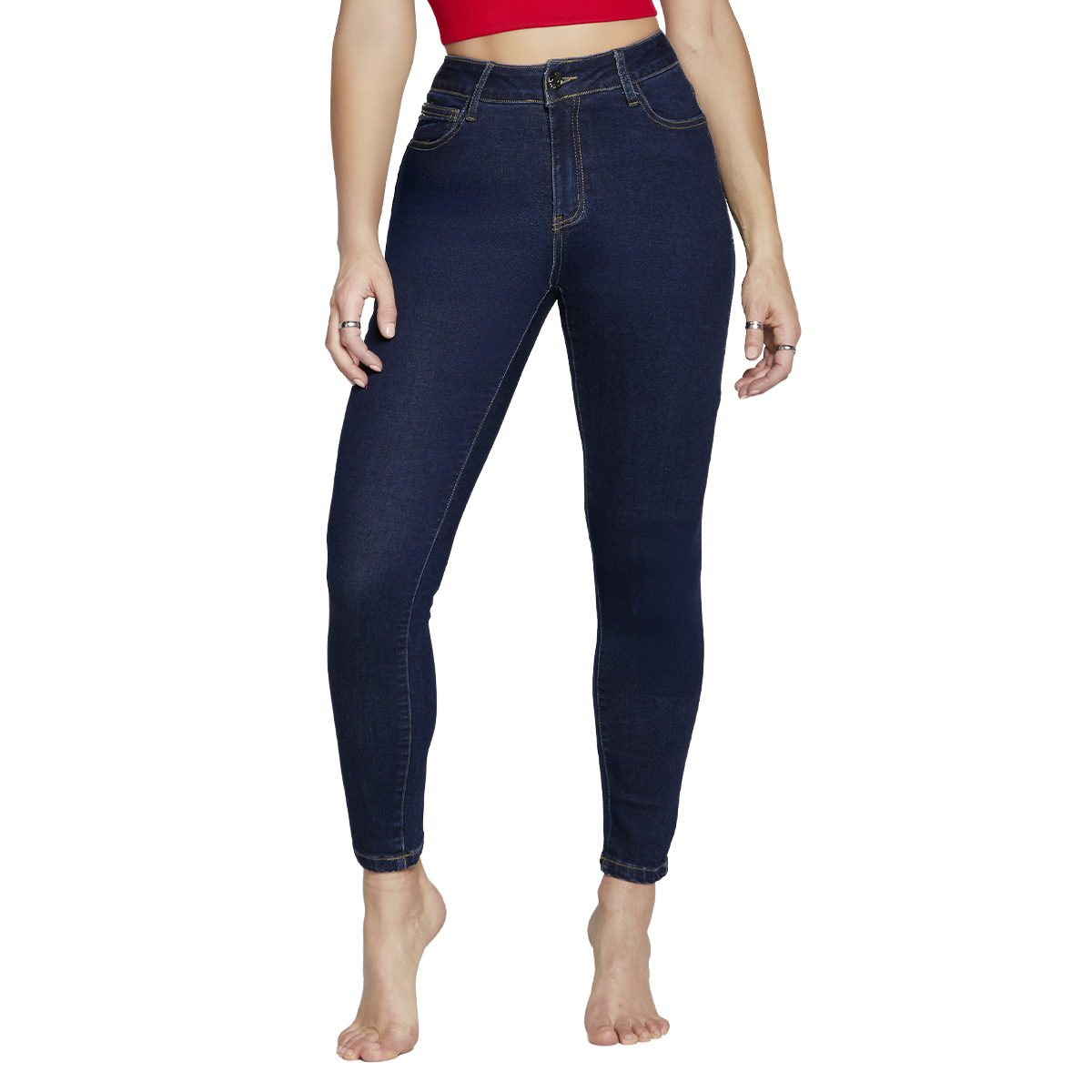 Foto 2 pulgar | Jeans Mujer Super Skinny Push Up Cintura Alta 7032indi