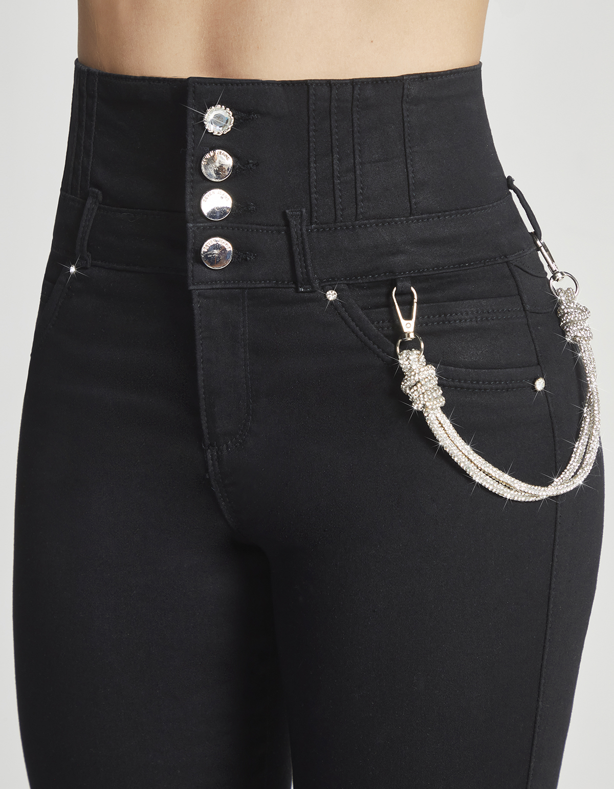 Foto 4 pulgar | Jeans Mujer Super Skinny Cintura Super Alta Push Up 9773ngro Seven Jeans