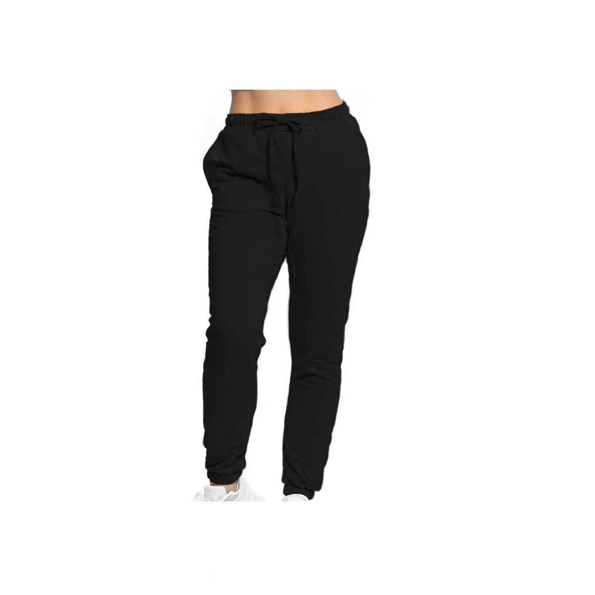 Foto 2 pulgar | Pants Jogger Dama Slim Fit Talla Mediana Eo Safe Imports  Esi-15336 Negro