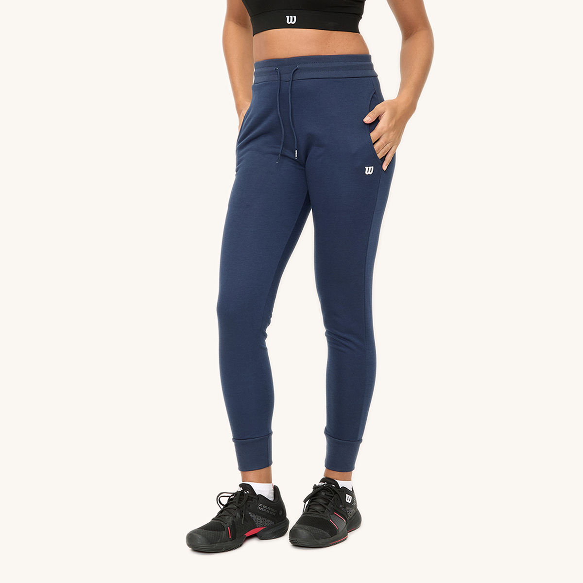 Foto 3 pulgar | Jogger Wilson French Terry Azul para Mujer