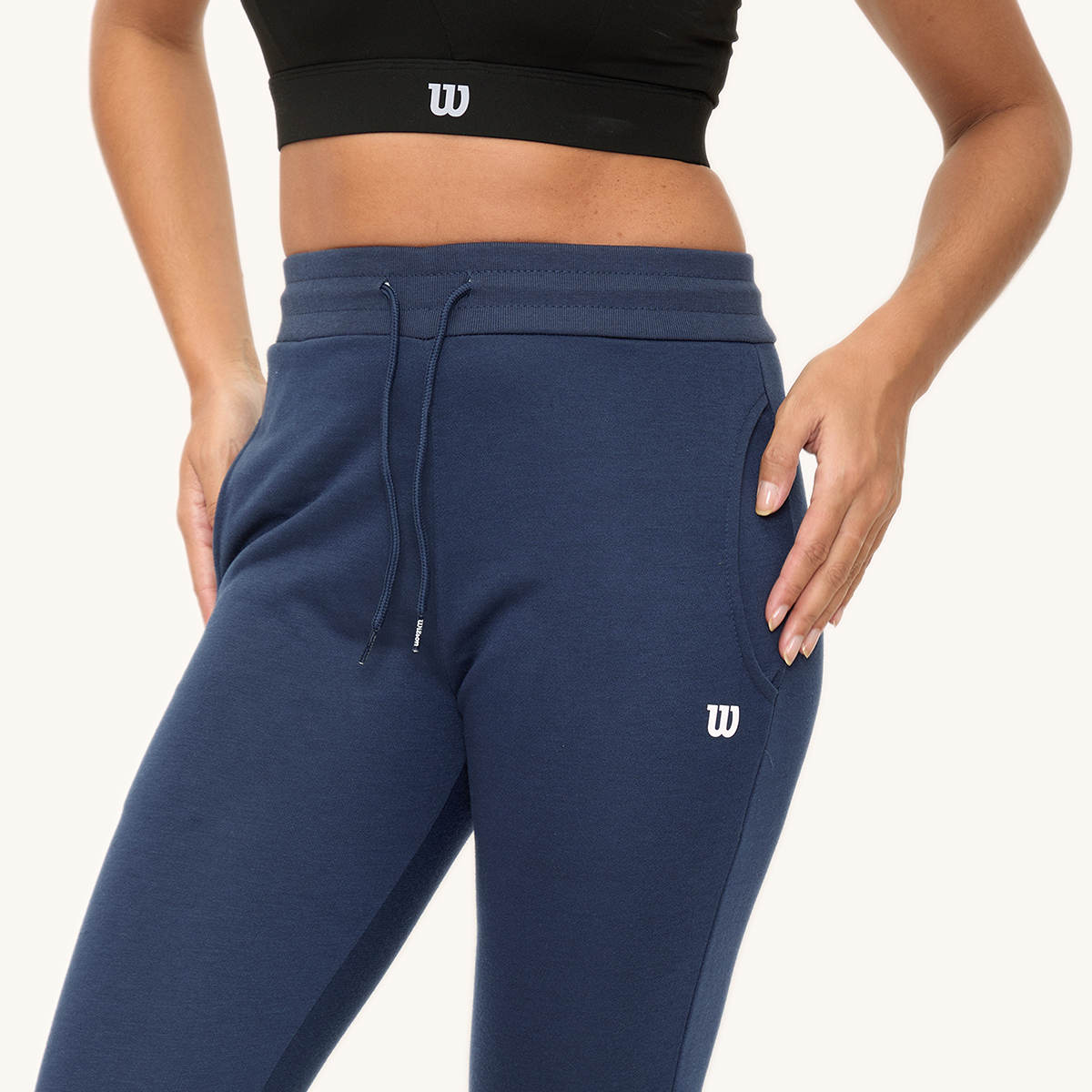 Foto 4 pulgar | Jogger Wilson French Terry Azul para Mujer