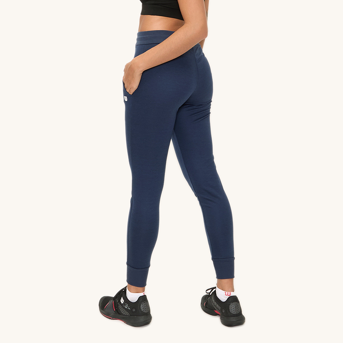 Foto 5 pulgar | Jogger Wilson French Terry Azul para Mujer